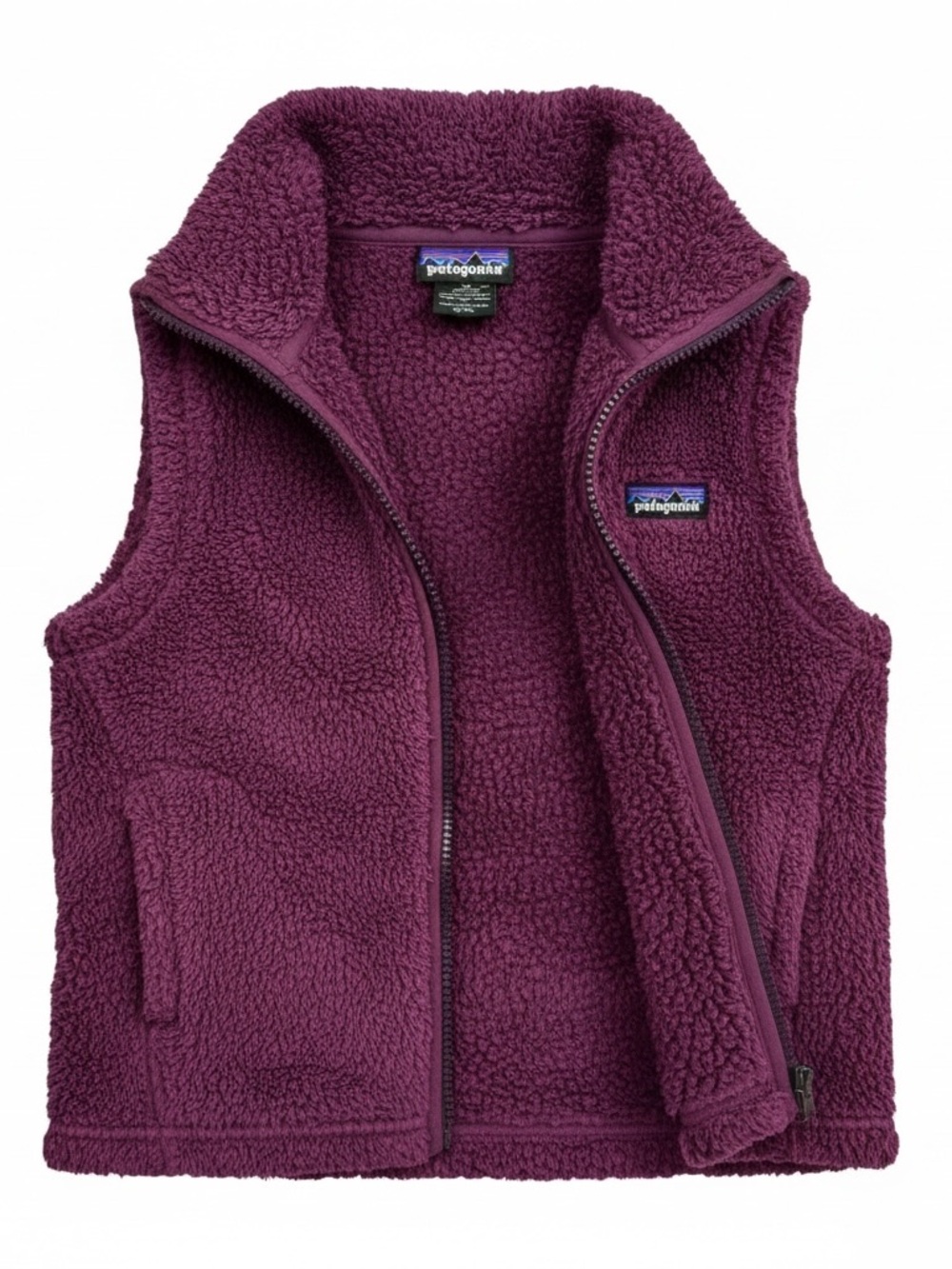 Nice Patagonia Women's Los Gatos Fleece Vest Full Zip Purple Sz EXTRA Small READ